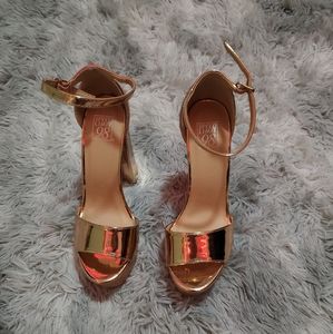 Rose Gold platform heels